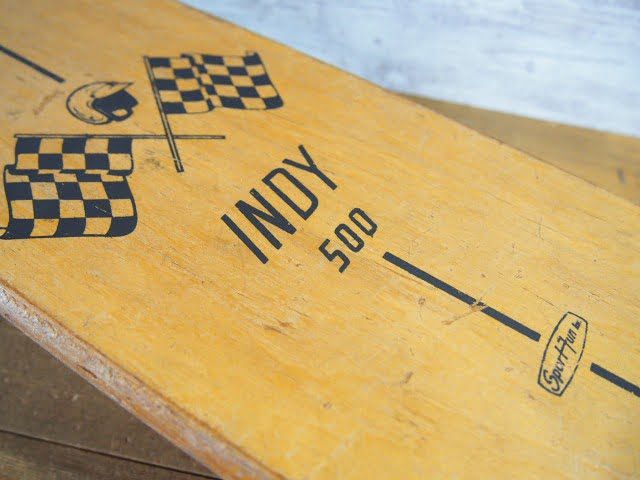 ビンテージウッドスケートボード INDY 500 SPORT FUN INCのデッキ